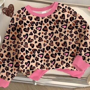 Pink leopard top pink